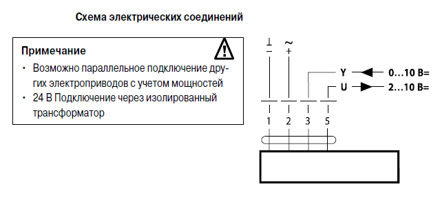 Электрическое подключение CM24-SR-T-R Электрическое подключение CM24-SR-T-R