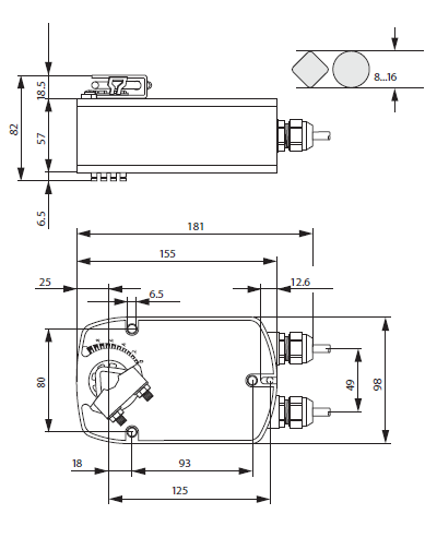 Габаритные размеры LF230