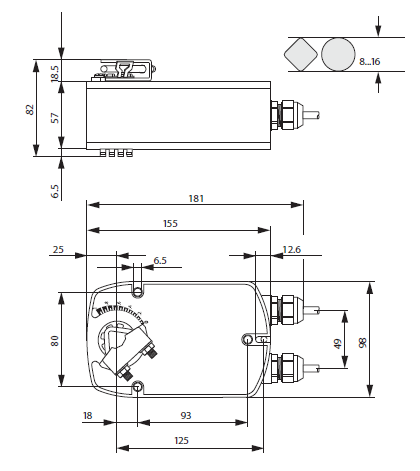 Габаритные размеры LF24 