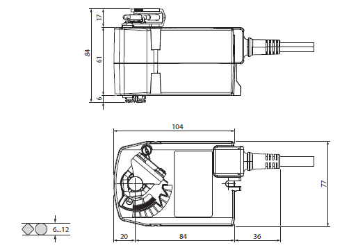 Габаритные размеры TF24-SR Габаритные размеры TF24-SR