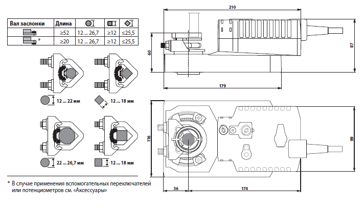 Габаритные размеры GK24A-SR Габаритные размеры GK24A-SR