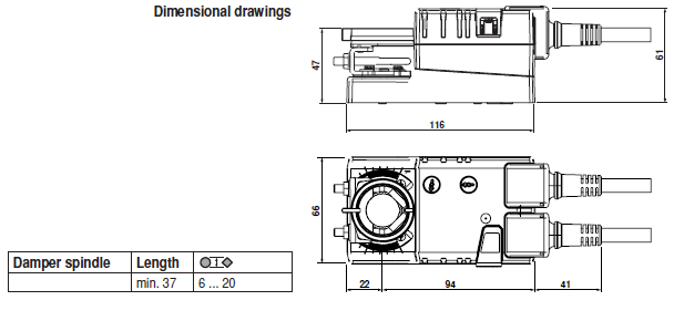  Габаритные размеры TMC24A-S