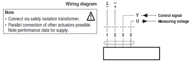 Электрическое подключение LM24A-MF-TP Электрическое подключение LM24A-MF-TP