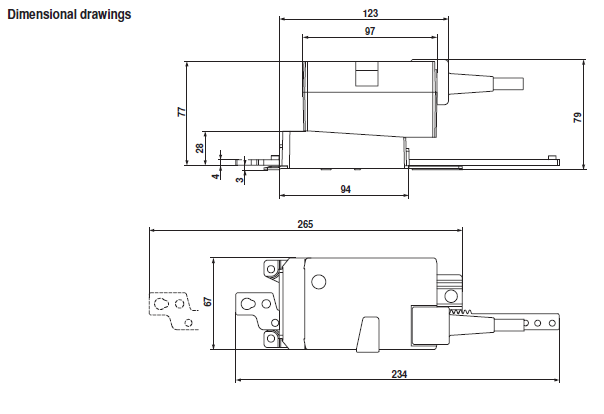 Габаритные размеры LHQ24A-MF100 Габаритные размеры LHQ24A-MF100