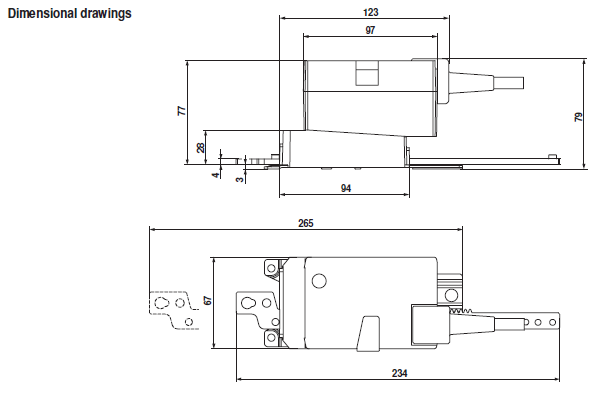 Габаритные размеры LHQ24A-SR100 Габаритные размеры LHQ24A-SR100