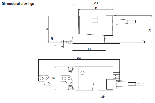 Габаритные размеры LHQ24A-SR100 Габаритные размеры LHQ24A-SR100
