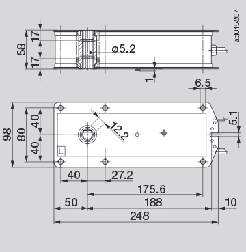 Габаритные размеры BR24-F-ST