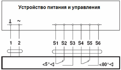 Электрическое подключение BF24-ST Электрическое подключение BF24-ST