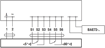 Электрическое подключение BF48-5-ST Электрическое подключение BF48-5-ST