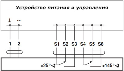 Электрическое подключение BFG24-ST Электрическое подключение BFG24-ST
