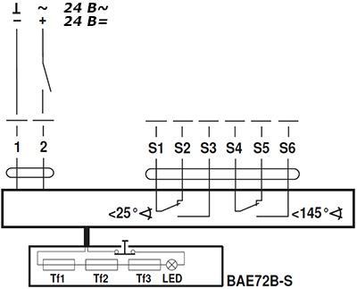 Электрическое подключение BFG24-T Электрическое подключение BFG24-T