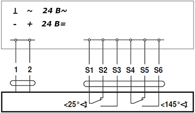 Электрическое подключение BFG24 Электрическое подключение BFG24