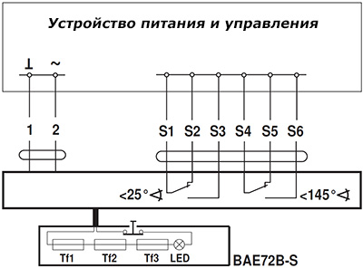 Электрическое подключение BFG24TL-T-ST Электрическое подключение BFG24TL-T-ST