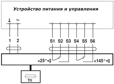 Электрическое подключение BFGT24-ST Электрическое подключение BFGT24-ST
