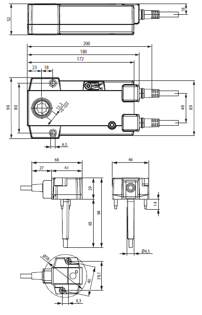 Габаритные размеры BFN230-T Габаритные размеры BFN230-T