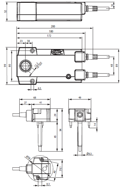 Габаритные размеры BFN24-T Габаритные размеры BFN24-T