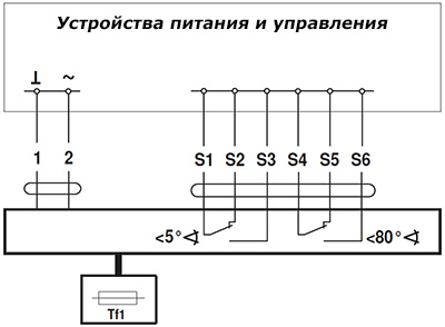 Электрическое подключение BFT24-ST Электрическое подключение BFT24-ST