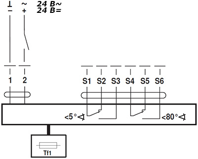 Электрическое подключение BFT24 Электрическое подключение BFT24