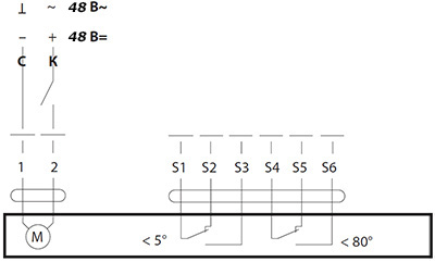 Электрическое подключение BLF48 Электрическое подключение BLF48