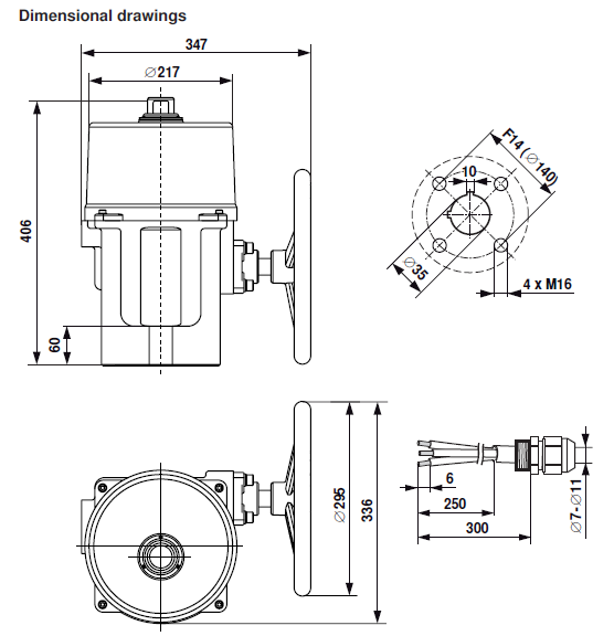 Габаритные размеры SY8-230A-3-T Габаритные размеры SY8-230A-3-T