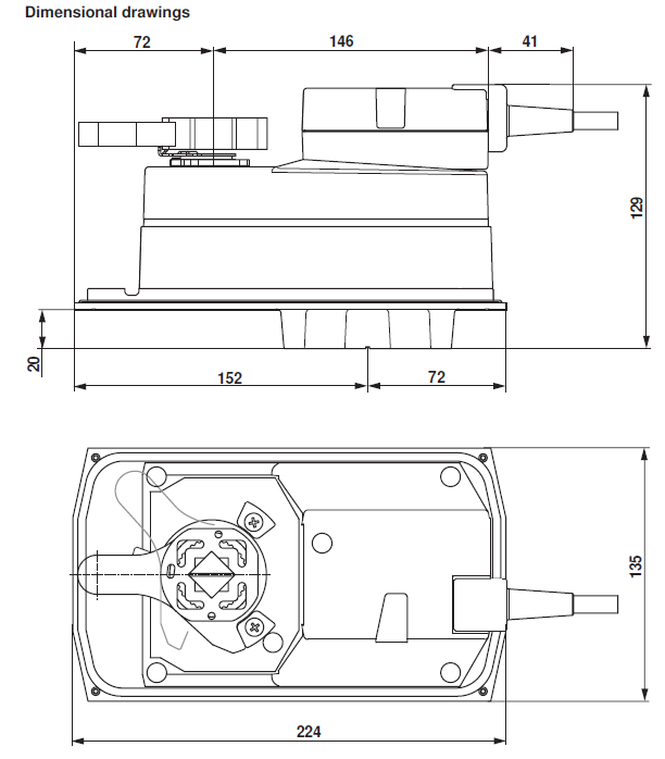 Габаритные размеры DR24A- SR-7