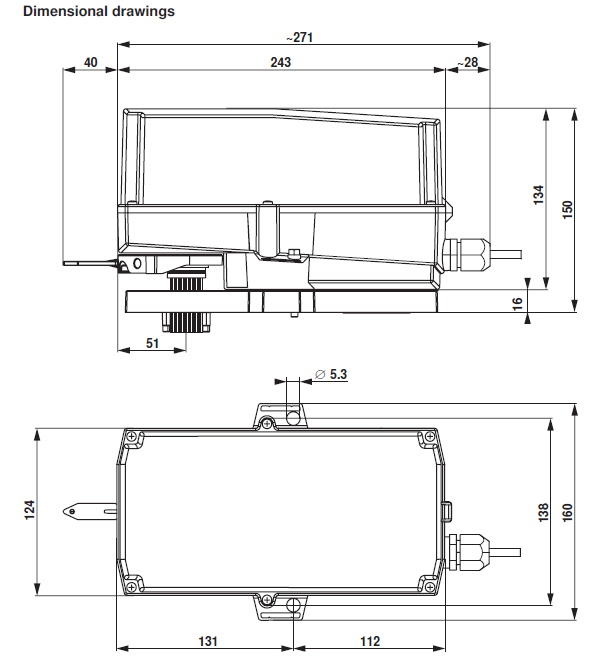 Габаритные размеры SR24P-5 