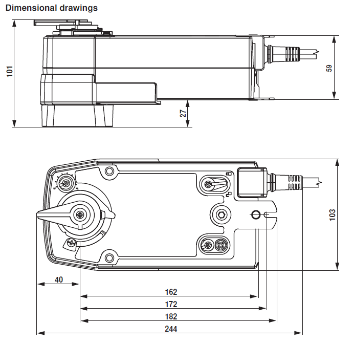 Габаритные размеры SRF24A-5 Габаритные размеры SRF24A-5