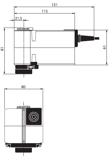 Габаритные размеры TRF24-S-O Габаритные размеры TRF24-S-O