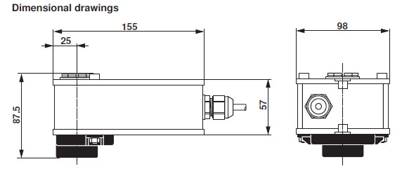 Габаритные размеры LRF24-SR Габаритные размеры LRF24-SR