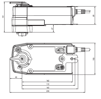 Габаритные размеры NRF230A Габаритные размеры NRF230A