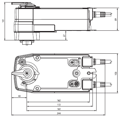 Габаритные размеры NRF24A-S2 Габаритные размеры NRF24A-S2