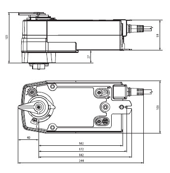 Габаритные размеры NRF24A-SZ-S2-O Габаритные размеры NRF24A-SZ-S2-O