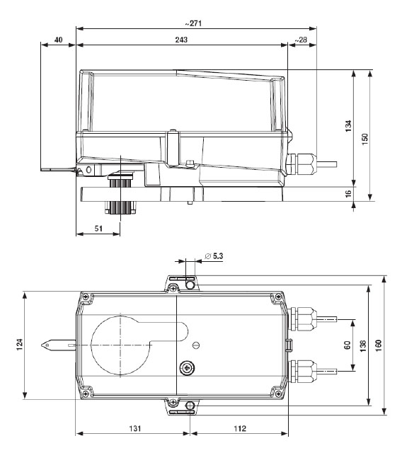 Габаритные размеры SR24P-SR Габаритные размеры SR24P-SR