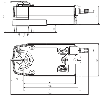 Габаритные размеры SRF230A Габаритные размеры SRF230A