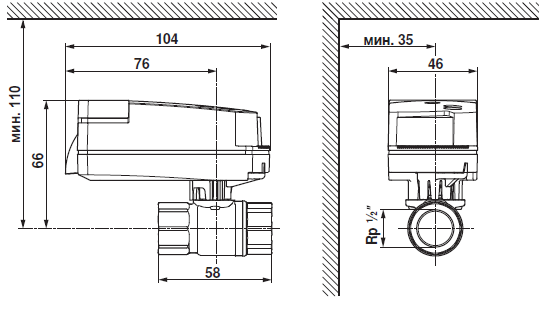 Габаритные размеры CQ24A-SZ-T Габаритные размеры CQ24A-SZ-T