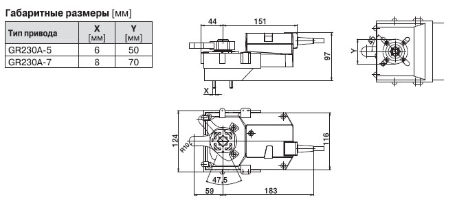 Габаритные размеры GR230A-5 Габаритные размеры GR230A-5