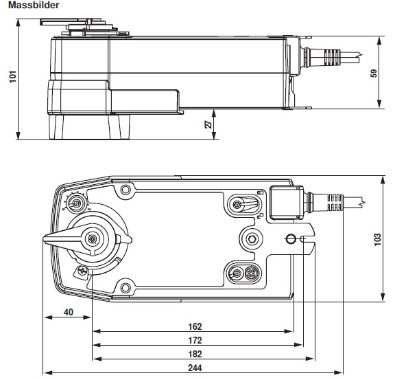Габаритные размеры SRF24A-SZ-5-O Габаритные размеры SRF24A-SZ-5-O