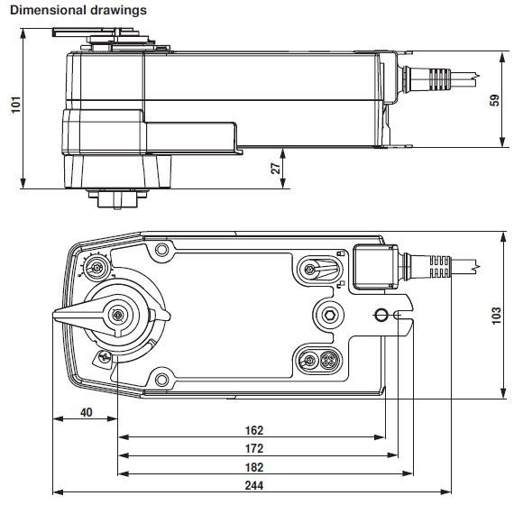 Габаритные размеры NRFD230A-3 