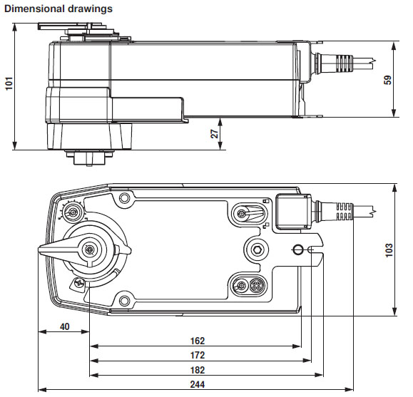 Габаритные размеры NRF230A-3 Габаритные размеры NRF230A-3