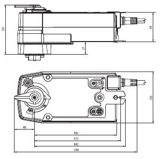 Габаритные размеры NRF24A-SZ Габаритные размеры NRF24A-SZ