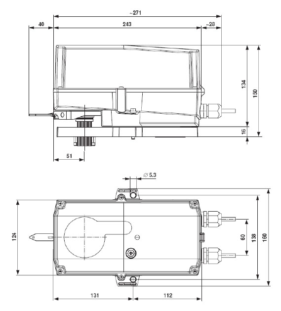Габаритные размеры SR230P 