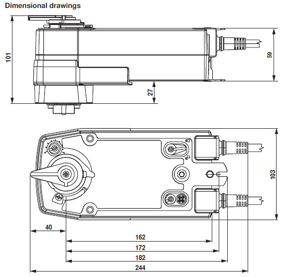Габаритные размеры NRFD230A-3-S2-O  