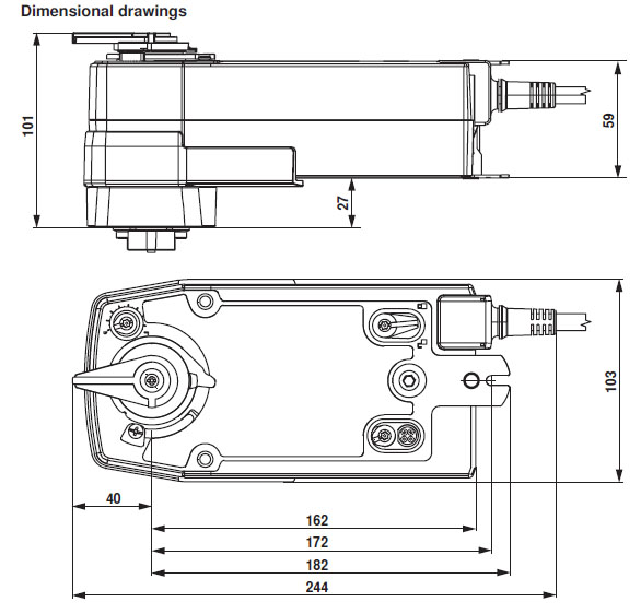 Габаритные размеры NRFD230A-3 
