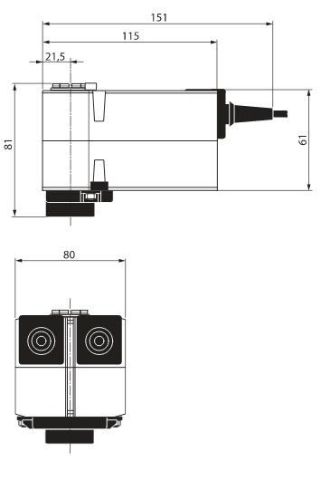 Габаритные размеры TRF230-O