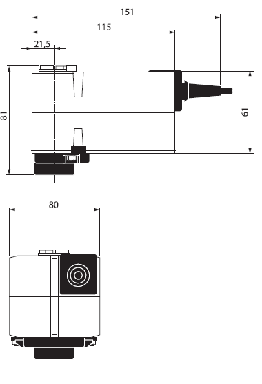 Габаритные размеры TRF24-S