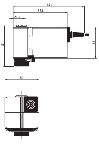Габаритные размеры TRF24-SR 