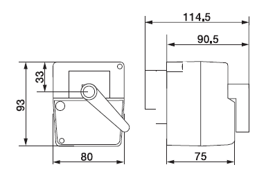 Габаритные размеры HR24-3-S Габаритные размеры HR24-3-S