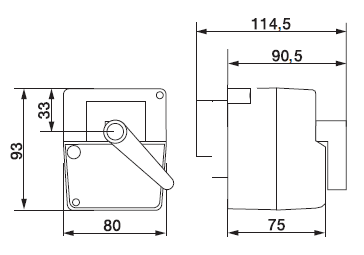 Габаритные размеры HRYD24-SR Габаритные размеры HRYD24-SR