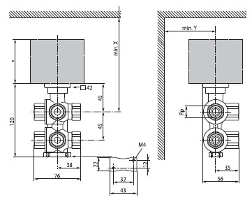 Габаритные размеры R3015-P4-1-B2 Габаритные размеры R3015-P4-1-B2