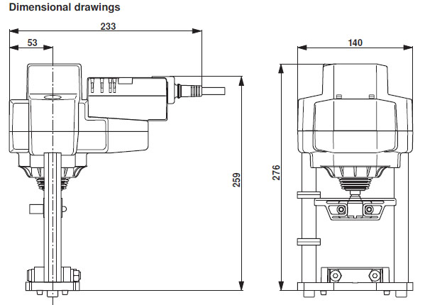 Габаритные размеры EVC24A-MF Габаритные размеры EVC24A-MF